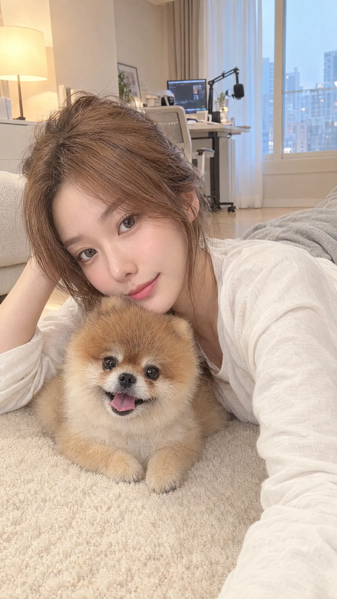 룽지와 함께 있는 유니